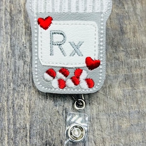 RX Medicine Bottle Pharmacy Healthcare Badge Reel, pharmacist Badge Reel, Pharmacy tech Badge Reel, Healthcare Badge Reel, ID Badg