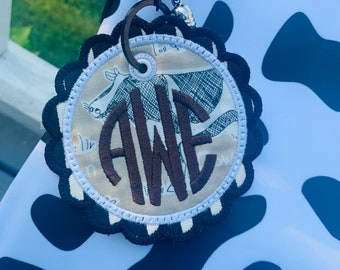 Custom Personalized Monogrammed Bag Tags, Backpack Tags, Luggage Tags, Kids' Backpack Tags, bag tag, personalized bag tag