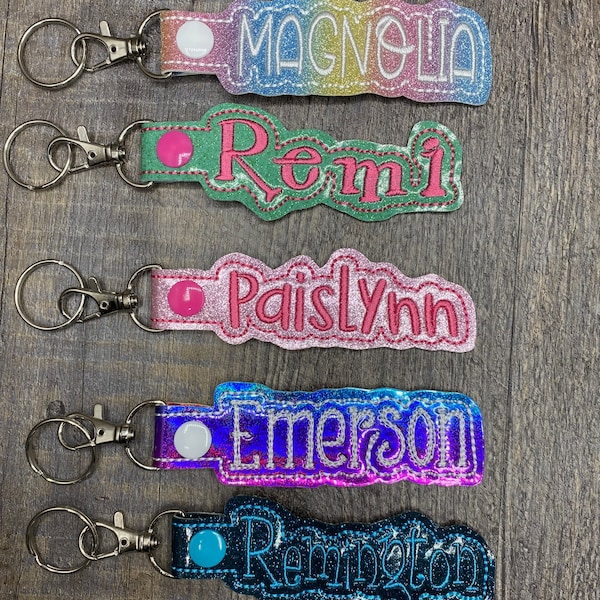 Embroidered Name Tag Zipper Etsy