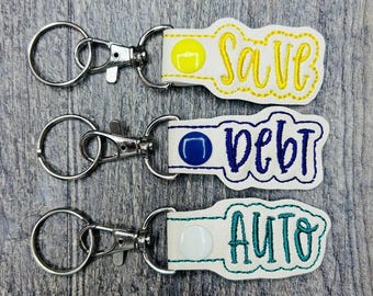Mini name tag keychain, embroidered name keychain, backpack tag, personalized keychain, backpack keychain, custom name tag, diaper bag tag