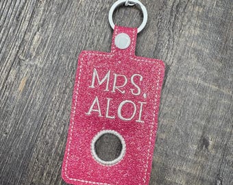 Centegix Alarm ID Badge Holder, Alarm Holder Key Ring, Personalized alarm Vertical ID Card Case, Lanyard Accessories, Teacher Gift Centegix