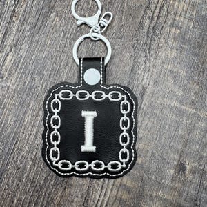 Puffy initial monogrammed keychain, letter keychain, monogrammed keychain, initial keychain, monogrammed gifts, initials key chains