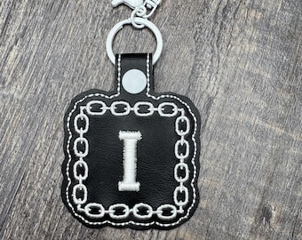 Puffy initial monogrammed keychain, letter keychain, monogrammed keychain, initial keychain, monogrammed gifts, initials key chains