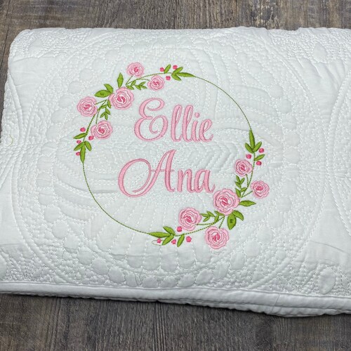Personalized Baby Quilt Blanket Embroidered Quilt Heirloom Etsy
