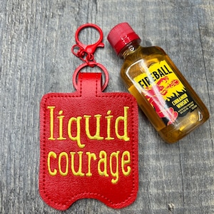 Liquid Courage Mini Liquor Bottle Holder, Nip Holder, 21st Birthday, Unique Birthday Gift, Party Favor, 21 birthday gifts, 21st gifts