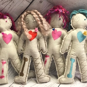 Voodoo buddy pincushion, damn it doll, unique pincushion