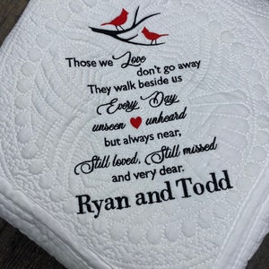 Lap quilt, funeral quilt, memorial  gift, funeral quilt, keepsake quilt, sympathy gift, personalized blanket, bereavement gift, condolence