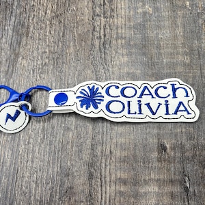 Pom pom Cheerleader Name tag keychain, Pom Pom keychain, cheer backpack tag, personalized keychain, custom name tag, cheer team gifts