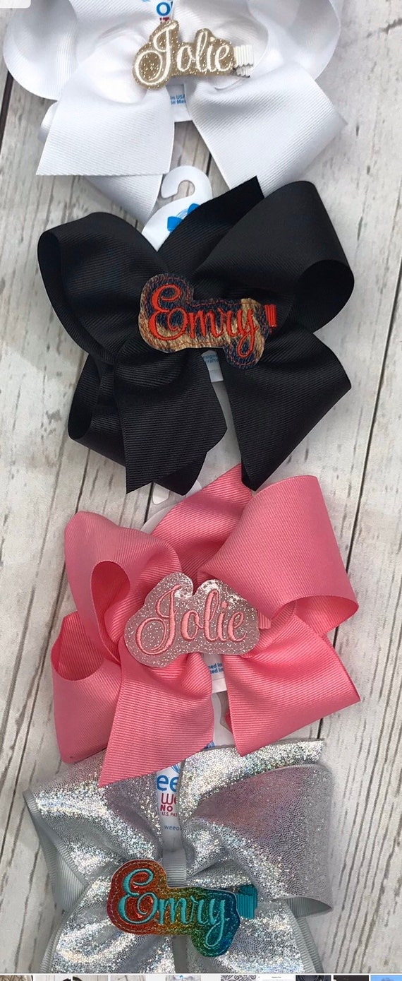 Clip de pelo con nombre personalizado clip de lazo con nombre personalizado lazo para ninos lazo
