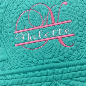 Personalized New Mom Baby Shower Gift - Custom Baby Name Heirloom Keepsake Quilt - Embroidered Monogram Blanket for Baby Girl or Boys