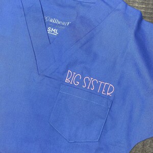 Personalized kids&#39; scrubs, kids&#39; scrubs, pretend doctor scrubs, kids&#39; doctor scrubs, custom kids&#39; scrubs, Big sister scrubs, big brother scr