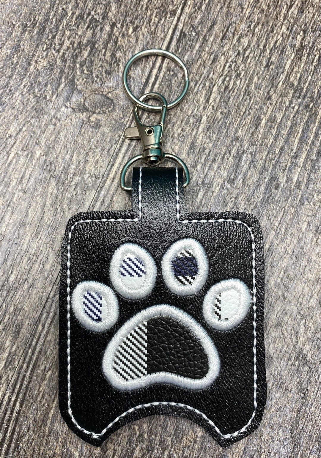 Paw Print Classroom Doorbell Holder, Class Bell Case Key Chain, Class