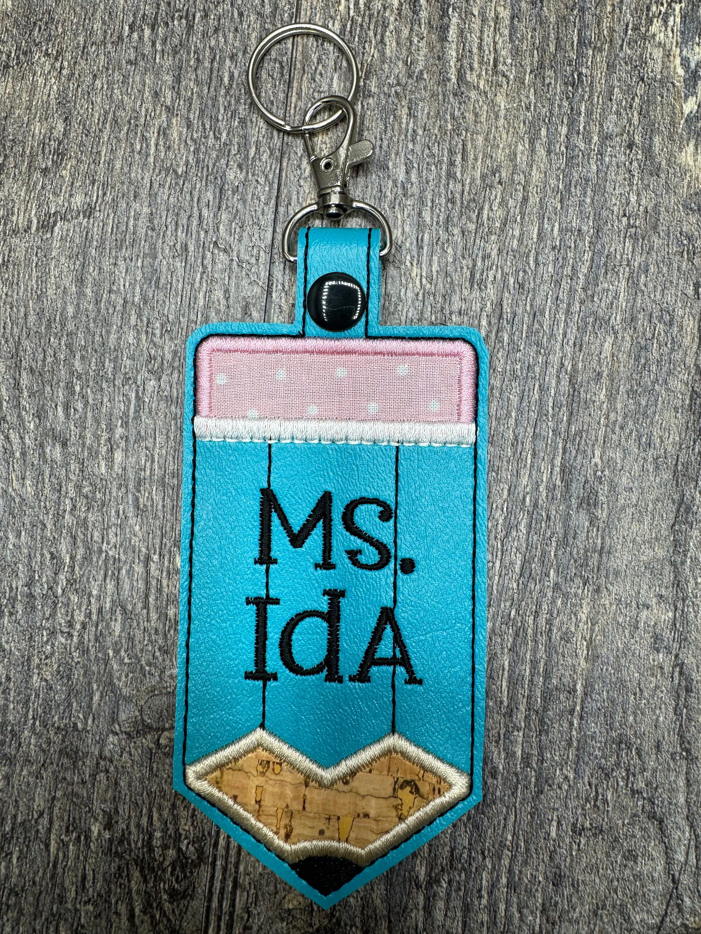 Personalized Teacher ID badge holder, luggage tag, teacher gift, teacher appreciation gift, pencil backpack tag, bag tag, pencil bag tags