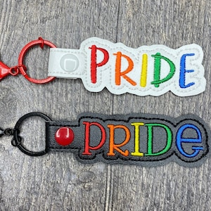 Pride Keyfob, LGBTQ keychain, Gay Pride, Lesbian, Bisexual, Pansexual, Non-Binary, Transgender pride, Genderfluid, Genderqueer