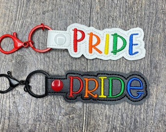 Pride Keyfob, LGBTQ keychain, Gay Pride, Lesbian, Bisexual, Pansexual, Non-Binary, Transgender pride, Genderfluid, Genderqueer