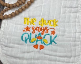 Embroidered Burp cloths, cow burp cloth, cotton burp cloth, baby shower gift, baby gift, horse burp cloth, animals burp cloth