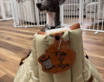 Small Dog Car Seat/Travel Carrier & Pet Bed, Soft Fleece Interior for Dogs up to 10lbs, Stylish Pet Travel Tote