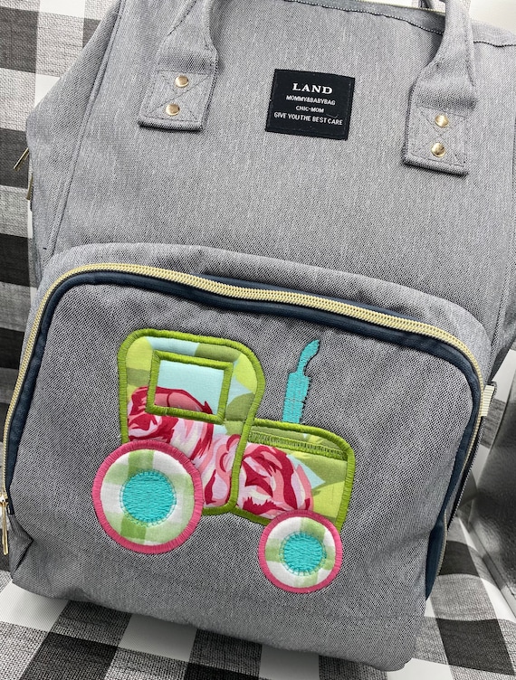 Girl Tractor Land Diaper Bag Backpack Land Diaper Bag