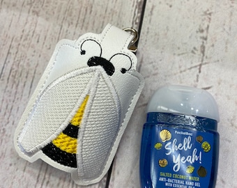 Bee Hand sanitizer Keychain, hand sanitizer Holder keychain, hand sanitizer Holder, hand sanitizer keeper, bee keeper gift, bee lover gifts