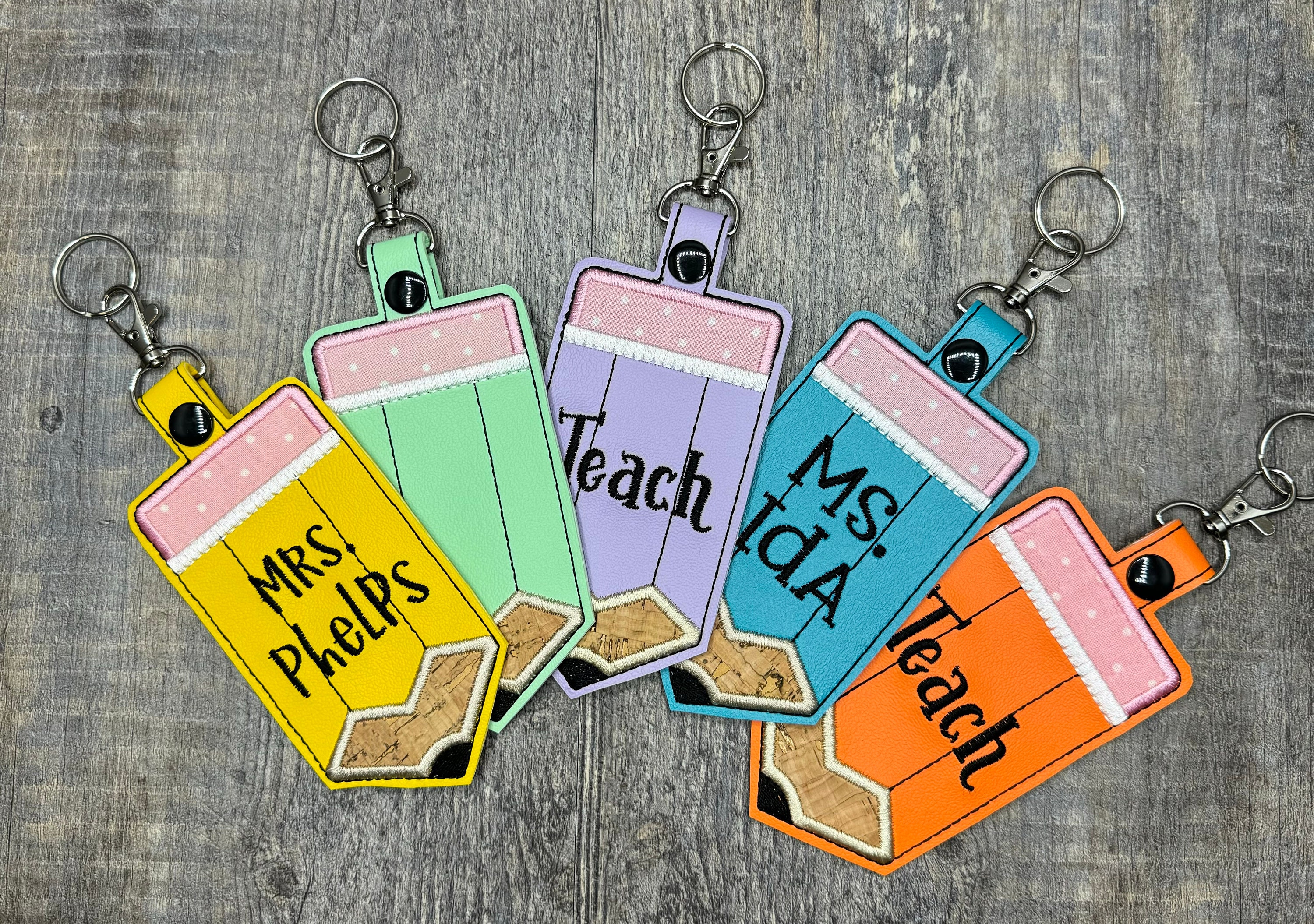 Personalized Teacher ID badge holder, luggage tag, teacher gift, teacher appreciation gift, pencil backpack tag, bag tag, pencil bag tags