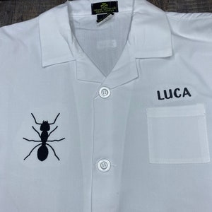 Kids' custom lab coat, embroidered personalized kids lab coat, kids doctor coat, embroidered white coat for kids, kids ant scientist coat