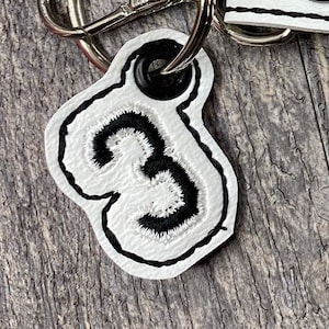 Number Tag ONLY, number tag, number keychain, number tags, number keys