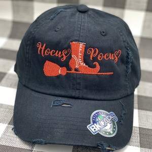Hocus Pocus Trucker Baseball Cap, Hocus Pocus ponytail hat, Hocus Pocus Gift, Hocus Pocus Distressed Hat, vintage hat, Trucker Hat image 3