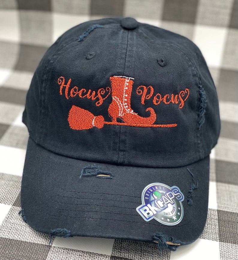 Hocus Pocus Trucker Baseball Cap, Hocus Pocus ponytail hat, Hocus Pocus Gift, Hocus Pocus Distressed Hat, vintage hat, Trucker Hat image 3