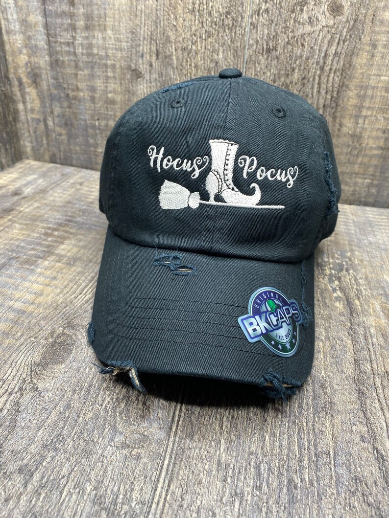 Hocus Pocus Trucker Baseball Cap, Hocus Pocus ponytail hat, Hocus Pocus Gift, Hocus Pocus Distressed Hat, vintage hat, Trucker Hat image 9