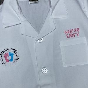 Kids' custom lab coat, embroidered personalized kids lab coat, kids doctor coat, embroidered white coat for kids, kids' nurse lab coats