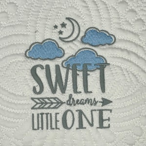 Sweet dreams little one Heirloom Personalized Baby Quilt, baby Blanket, Monogrammed Baby Gift,  embroidered quilt heirloom baby blanket