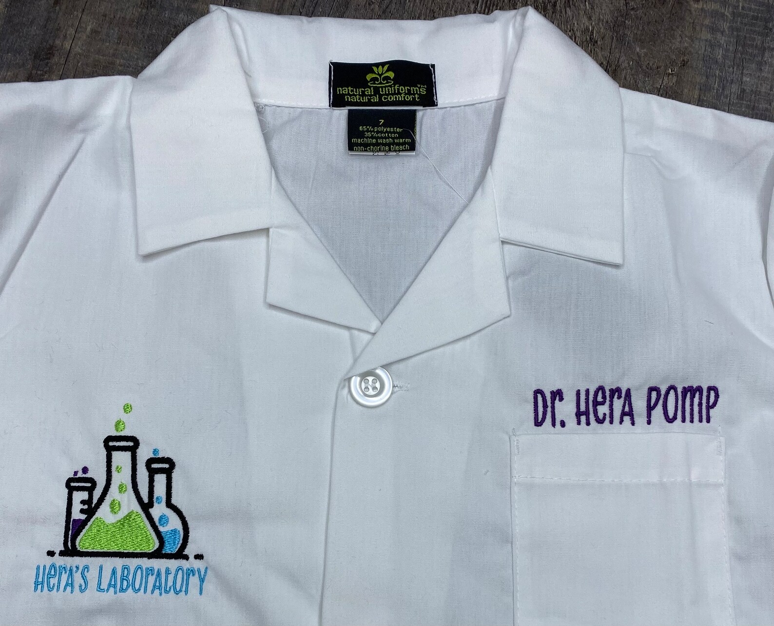 Zeco Kids School Lab Coat in Navy