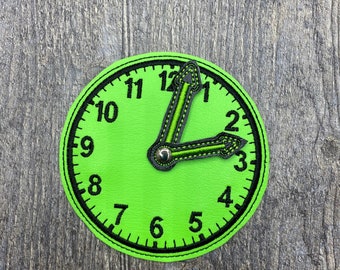 Kids' clock, kids' learning clock, clock for learning time, Montessori clock, handmade kids clock, kid clock for telling time, teach times