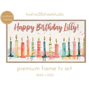 Custom Birthday Frame TV Art: Personalized Name (Digital Download)