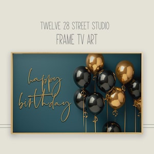 Frame tv art birthday, Happy Birthday Frame TV, Samsung frame tv art, samsung tv birthday art, Birthday Decor, Birthday art for frame tv
