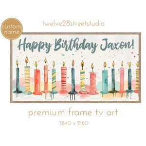Custom Personalized tv art for birthday, Custom samsung frame tv art, personalized samsung frame tv art, personalized birthday tv art, bday