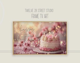Happy Birthday Frame TV Art: Digital Download