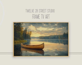 Canoe Lake Landscape Frame TV Art (Digital Download)