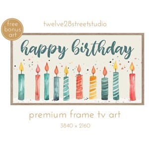 Samsung Rahmen TV, alles Gute zum Geburtstag Rahmen TV, Samsung Rahmen TV, Samsung TV Geburtstag Kunst, Geburtstagsdekoration, Geburtstag Kunst für Frame TV