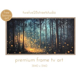 雷虫の魔法の森のフレームテレビアート、Samsung Frame TVのアートワーク、Samsung Frame TVアート、インスタントダウンロード、デジタルファイル