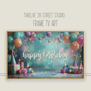 Cornice TV arte compleanno, Buon compleanno Cornice TV, Cornice TV arte Samsung, cornice TV arte compleanno Samsung, cornice TV arte compleanno, cornice TV arte, festa di compleanno