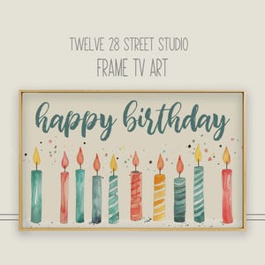 Frame tv art birthday, Happy Birthday Frame TV, Samsung frame tv art, samsung tv birthday art, Birthday Decor, Birthday art for frame tv