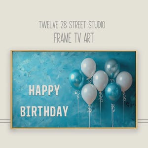 Frame tv art birthday, Happy Birthday Frame TV, Samsung frame tv art, samsung tv birthday art, Birthday Decor, Birthday art for frame tv