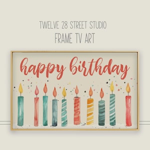 Frame tv art birthday, Happy Birthday Frame TV, Samsung frame tv art, samsung tv birthday art, Birthday Decor, Birthday art for frame tv