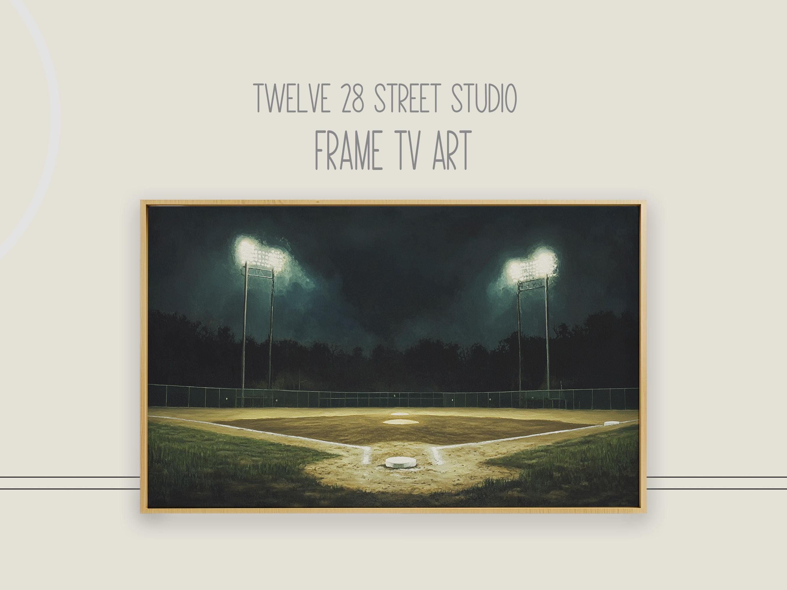 Baseball Stadium Night Frame TV Art (Digital Download)