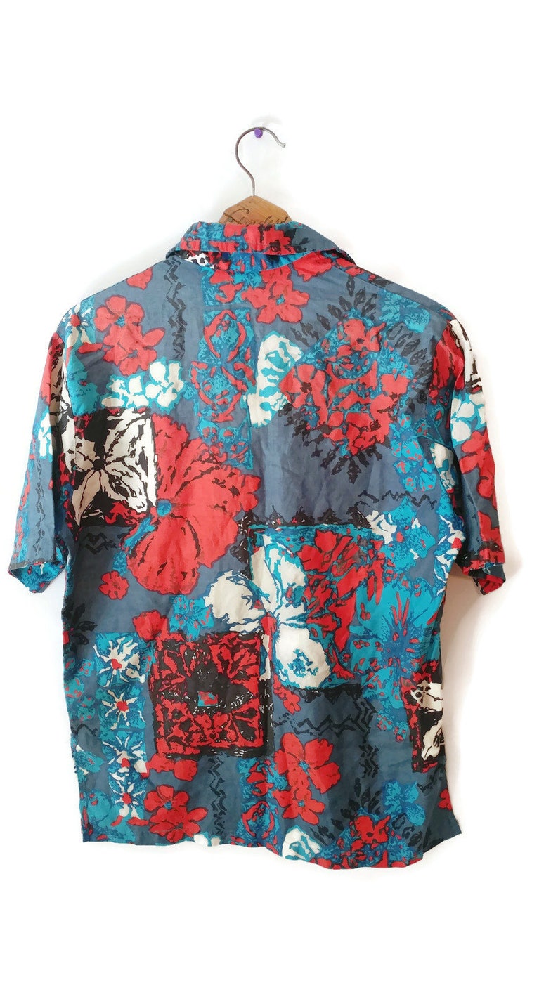 60s Hawaiian Hawaii Shirt Size Medium Konai Kai Jantzen Blue | Etsy