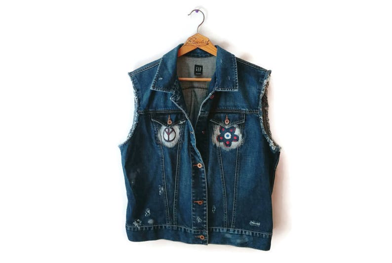 gap jean vest
