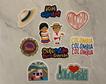 Colombia Stickers | Colombian Stickers | Colombia Flag Stickers ...