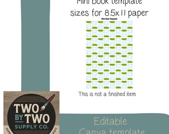 Editable Mini Book Canva Template | DIY Reading Journal Craft (Instant Download)