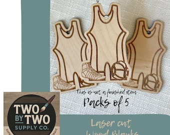 Wrestling Ornament Blanks: Baltic Birch DIY Craft - 3.8" - 5 Pack